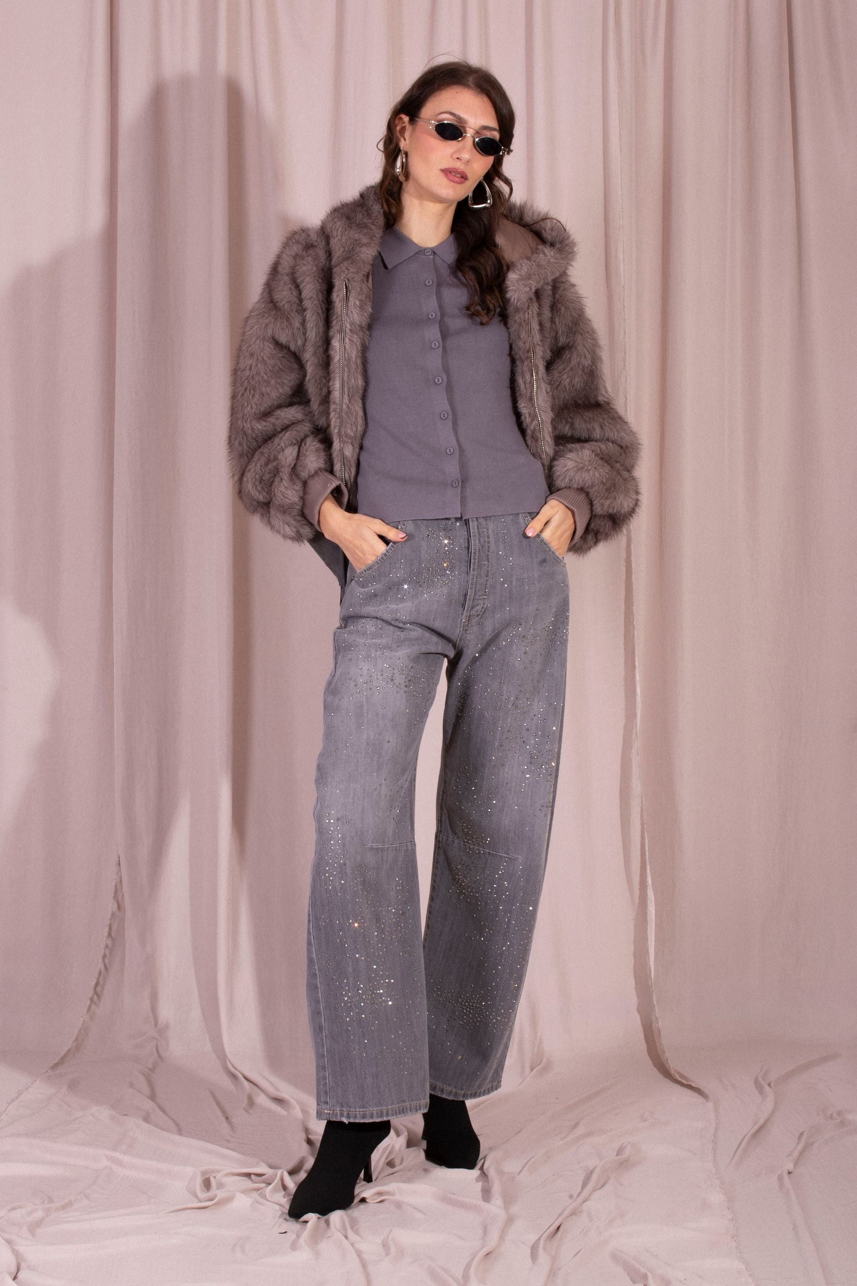 BETTA CORRADI BOMBER CAPPUCCIO