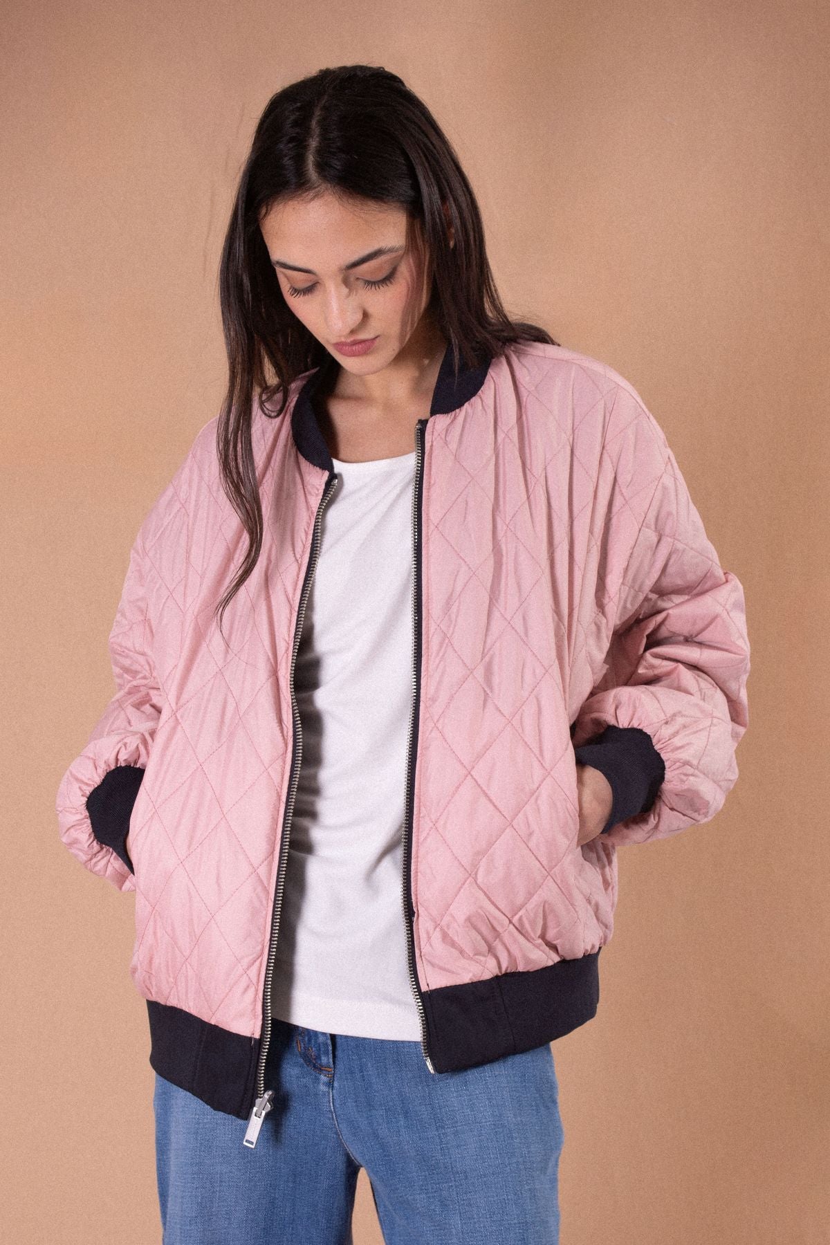 RINO E PELLE BOMBER JACKET REVERSIBILE