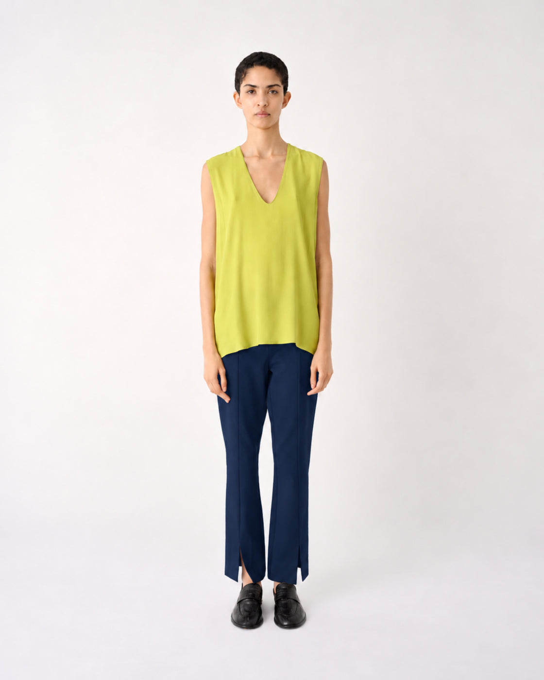 MEIMEIJ – PANTALONE SKINNY CON SPACCHI SUL DAVANTI