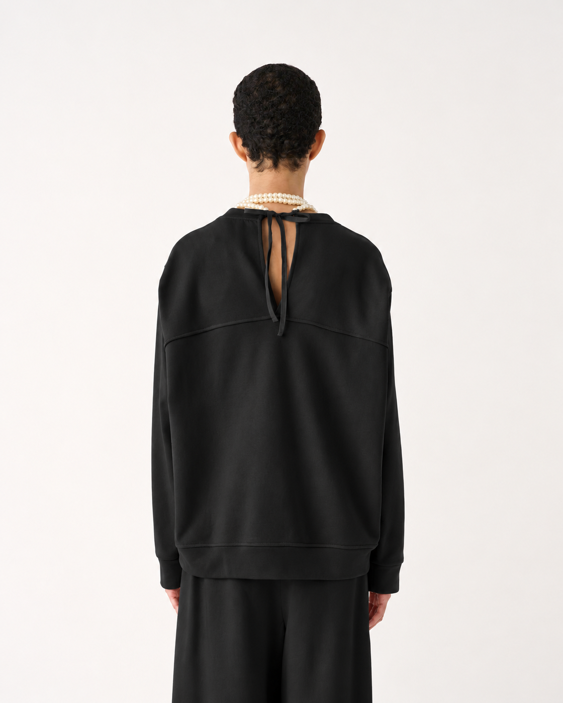 MEIMEIJ – GILET LUNGO OVERSIZE IN FELPA DI COTONE CON TASCHE IN TAFFETÀ