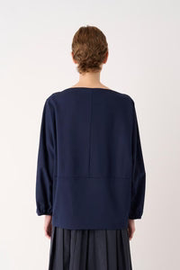 MEIMEIJ – BLUSA AMPIA CON SCOLLO A BARCA