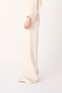 MEIMEIJ – PANTALONE IN RASO STRETCH A GAMBA DRITTA