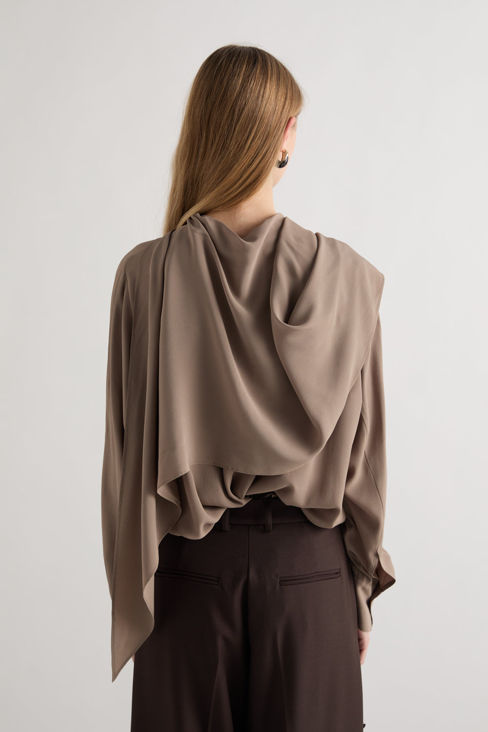 MEIMEIJ – CAMICIA CON FOULARD IN SETA