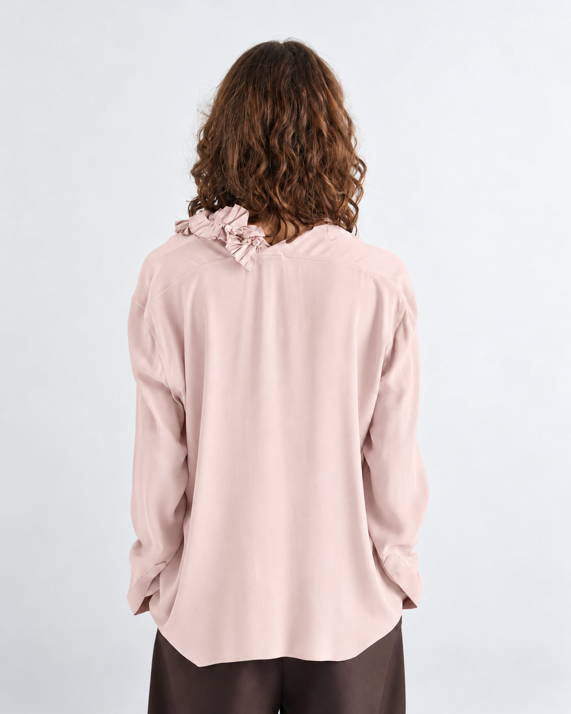 MEIMEIJ – CAMICIA CON ROUCHES IN SETA