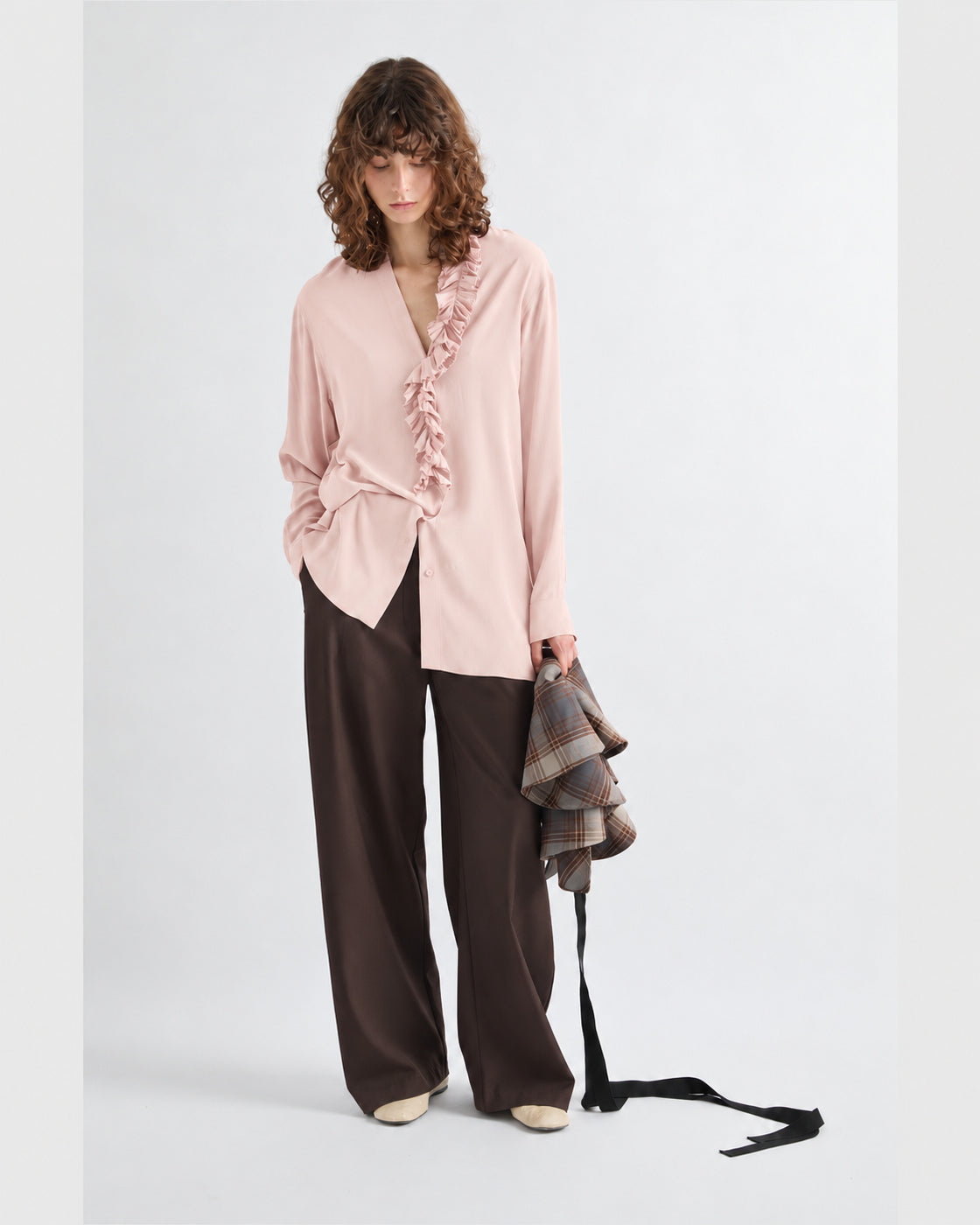 MEIMEIJ – CAMICIA CON ROUCHES IN SETA