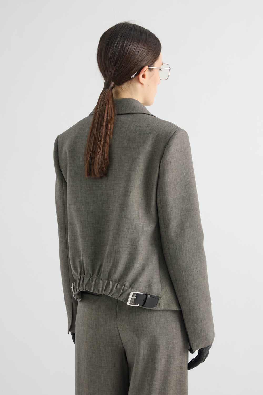 MEIMEIJ – GIACCA BLAZER SARTORIALE CON CINTURINO POSTERIORE