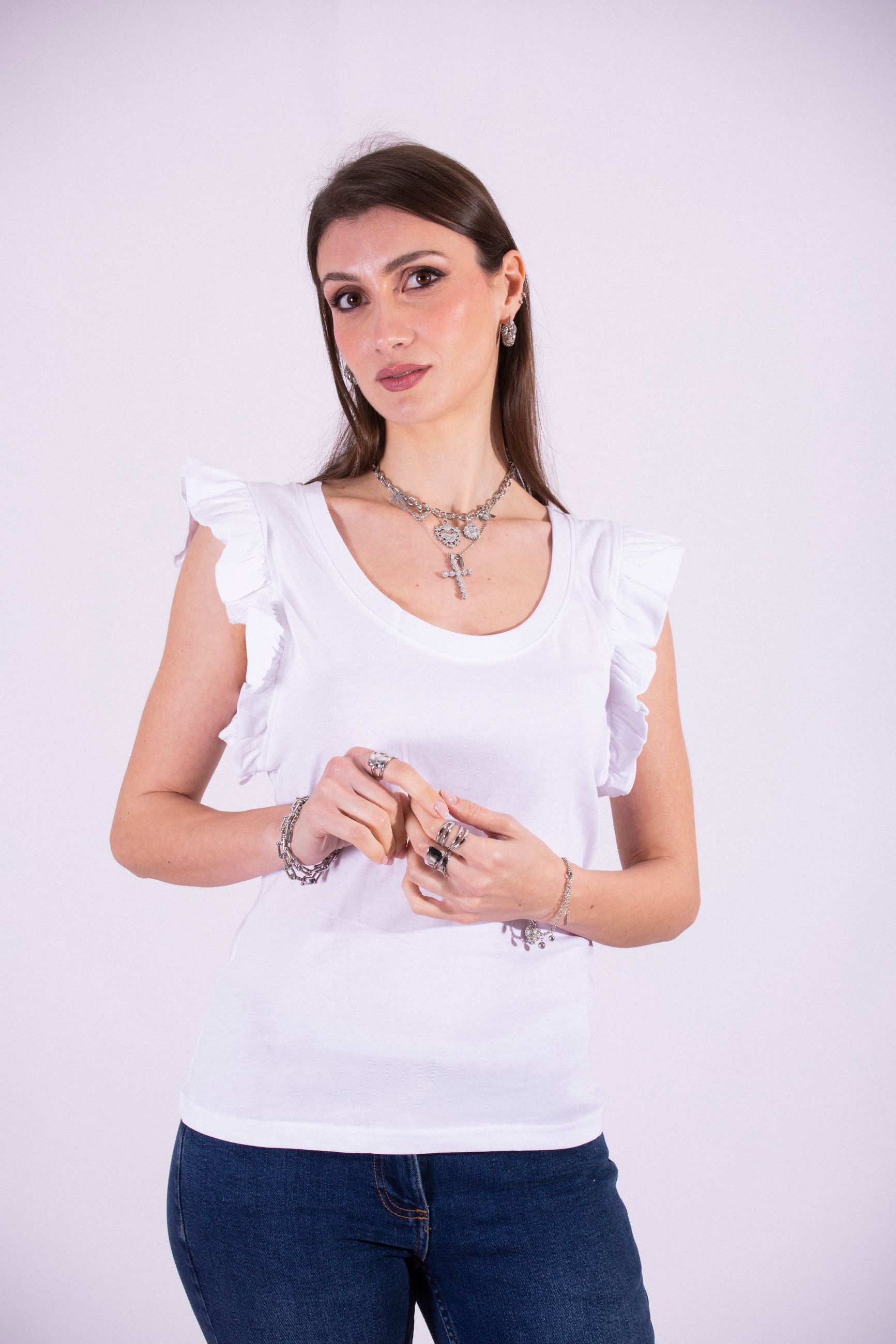 SILVIAN HEACH SCOOP NECK T-SHIRT