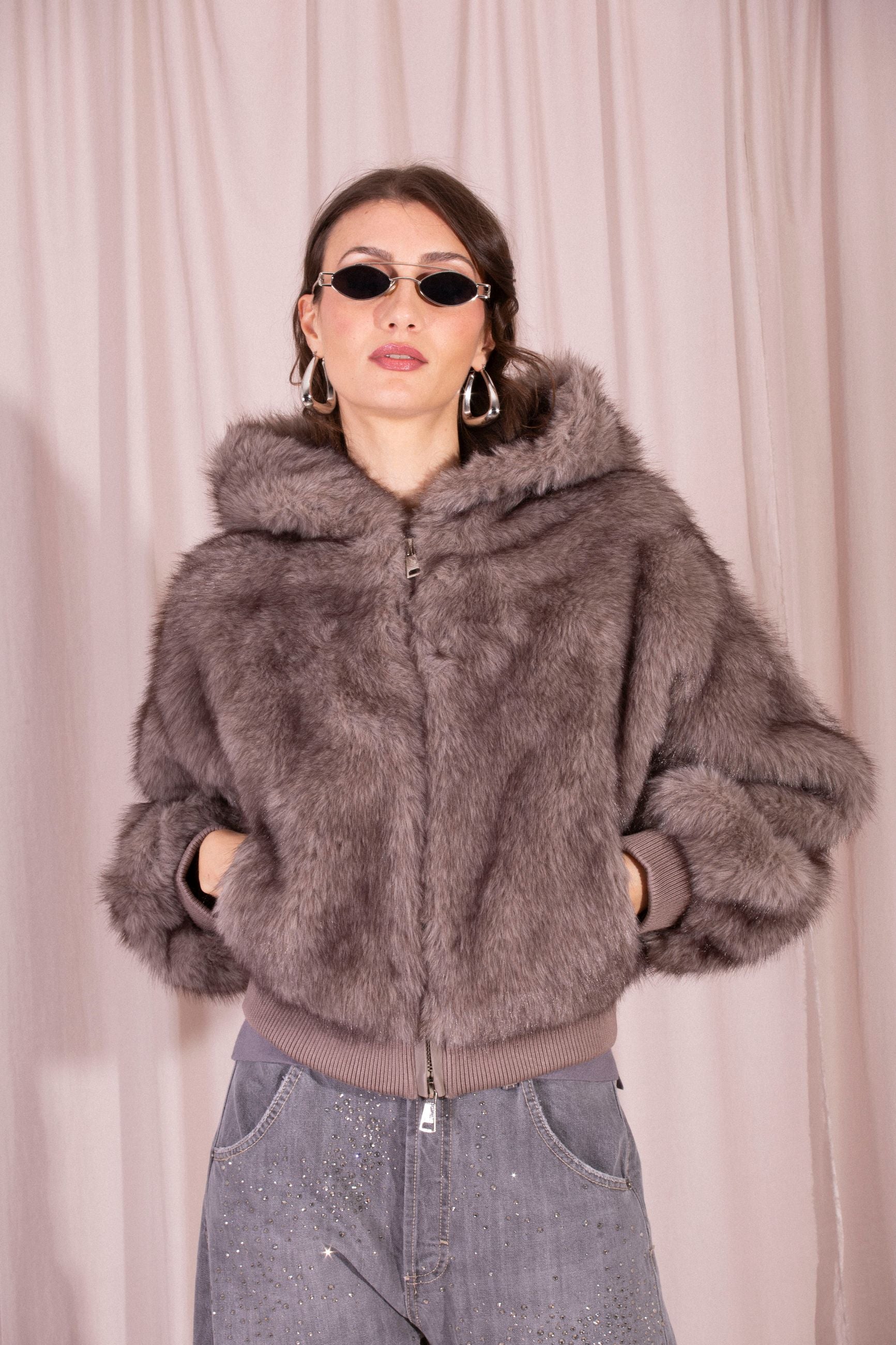 BETTA CORRADI BOMBER CAPPUCCIO