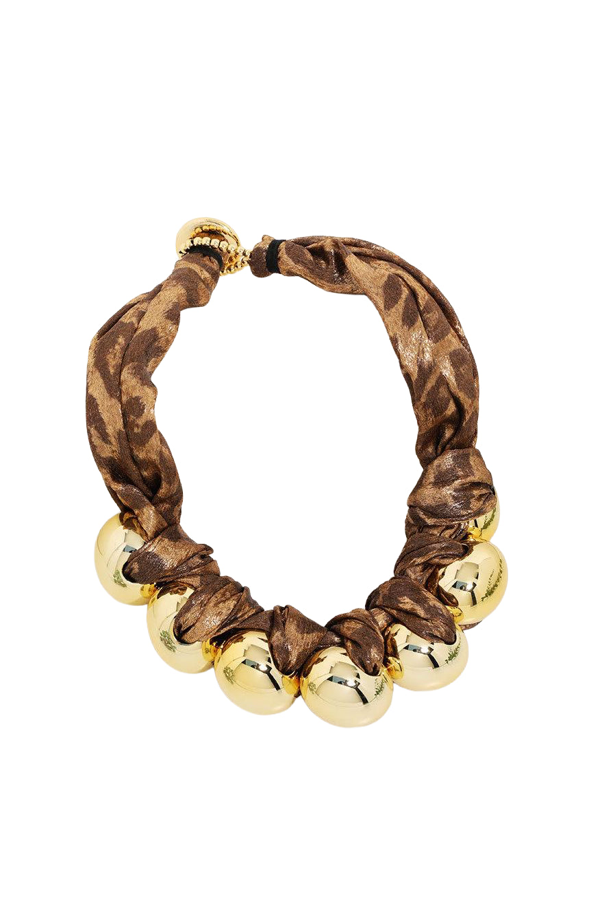 SOSOUD COLLANA IN ACCIAIO E TESSUTO