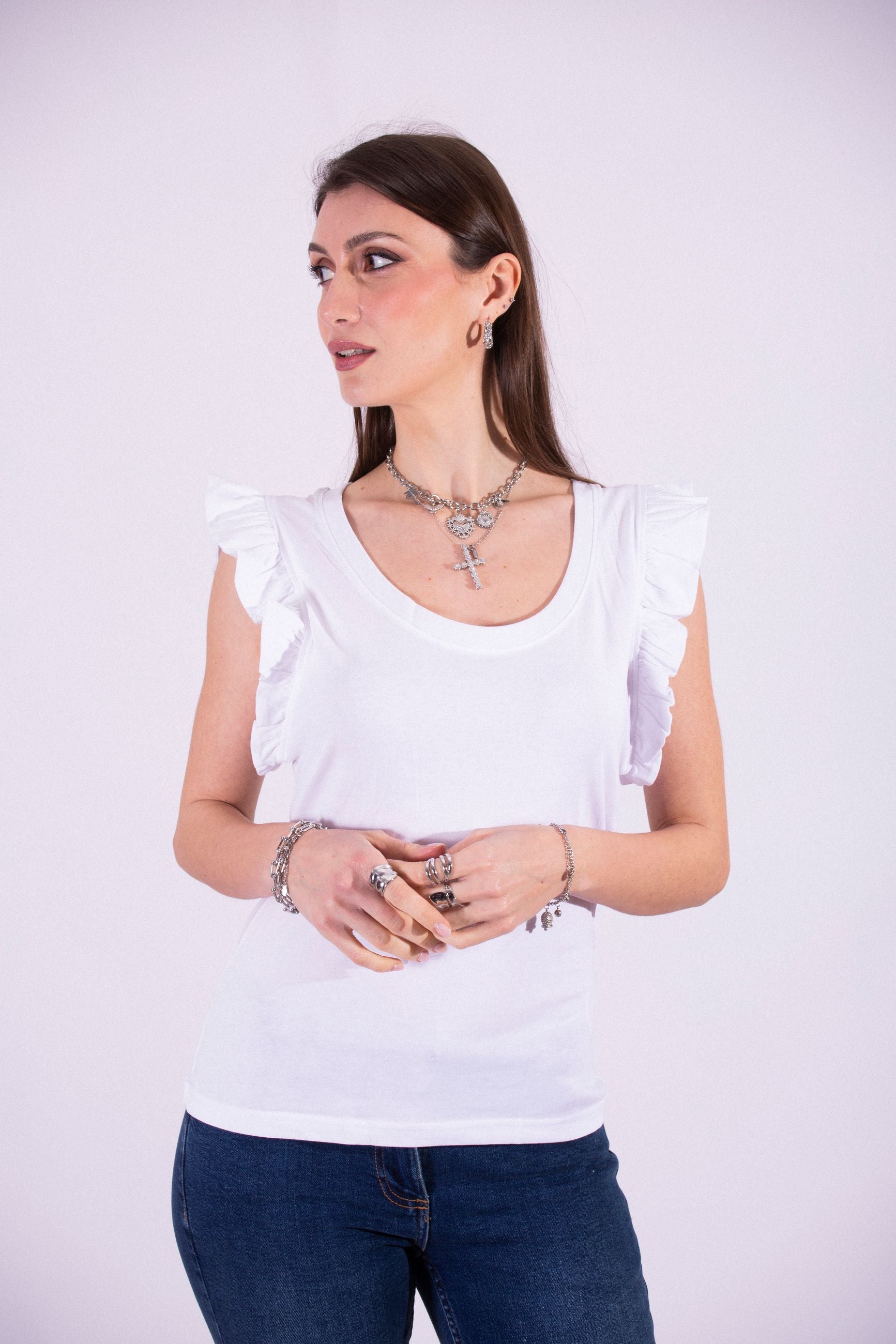 SILVIAN HEACH SCOOP NECK T-SHIRT