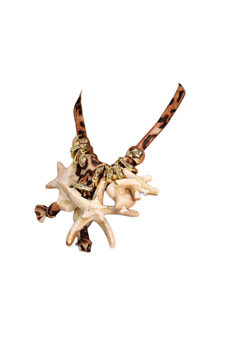 SOSOUD COLLANA IN TESSUTO CON CIONDOLI