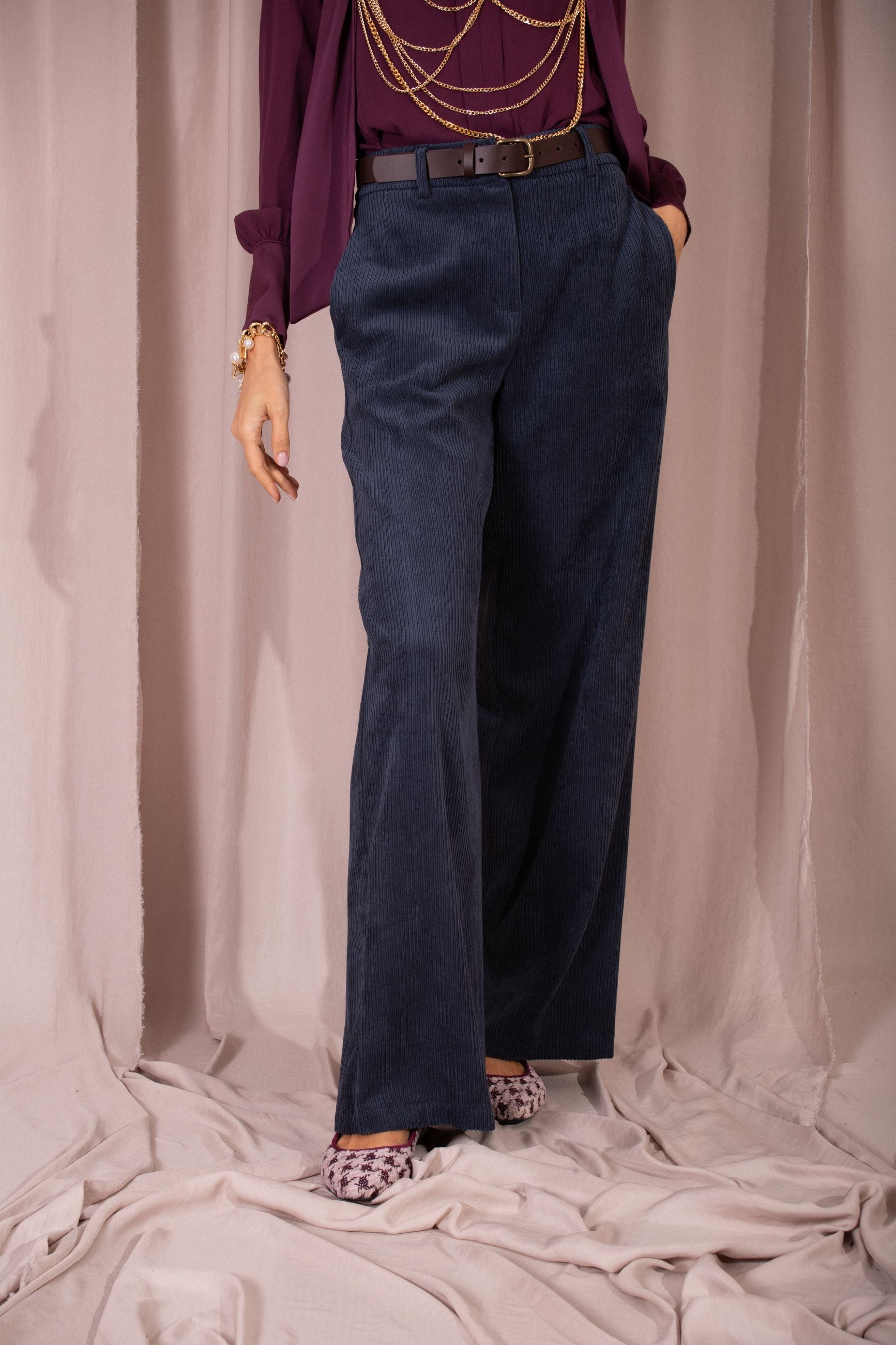 ZAHJR PANTAPALAZZO VELLUTO