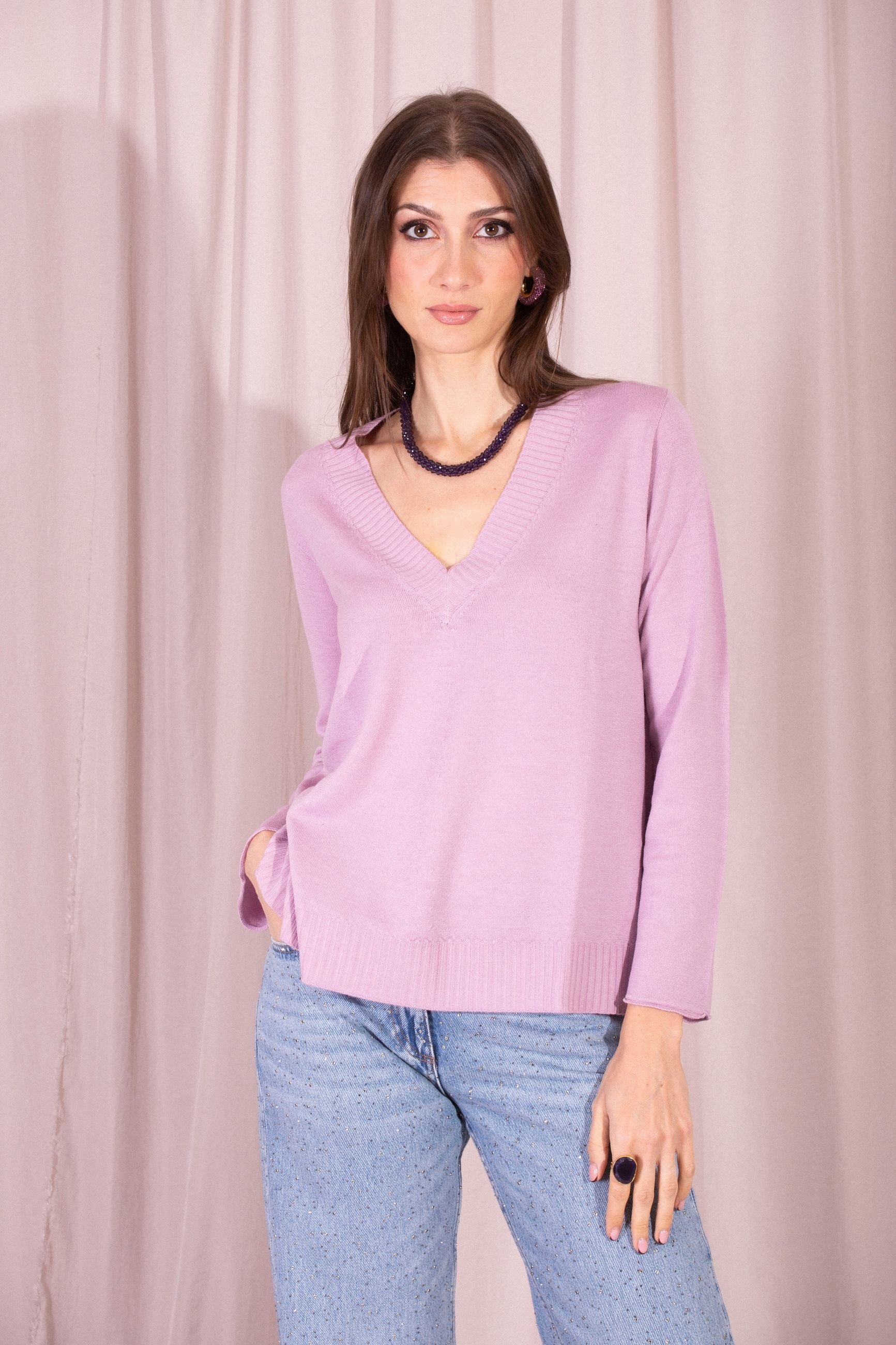 MAIDA MILA MAGLIA SCOLLO A V