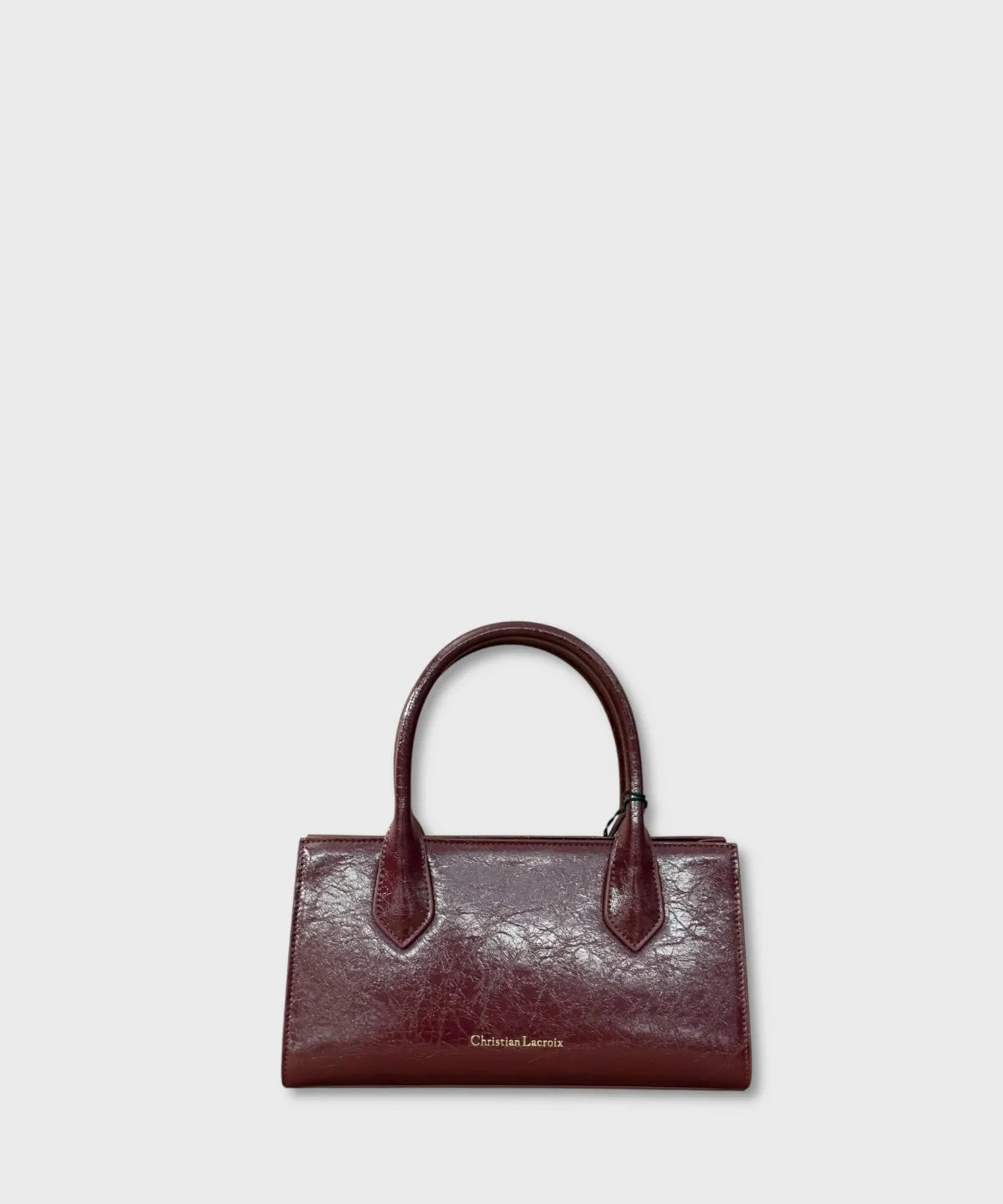 Christian Lacroix – Borsa Brigitte Bordeaux in Pelle Effetto Invecchiato