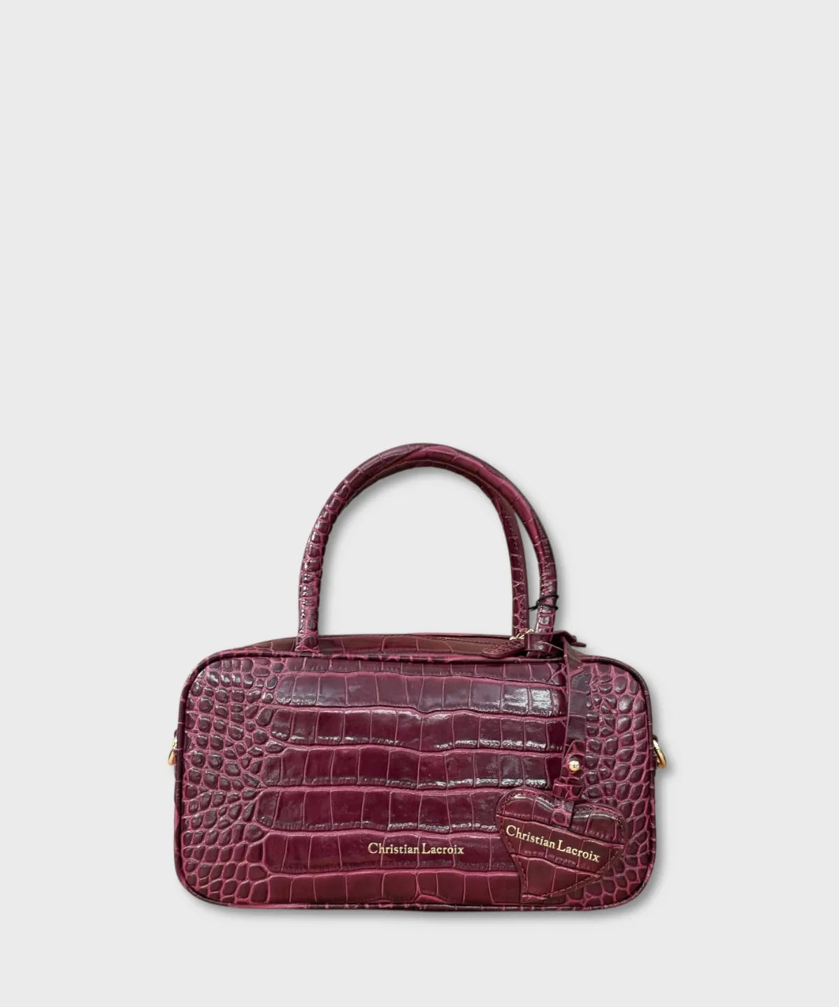 Christian Lacroix – Borsa Zoé Burgundy con Stampa Cocco