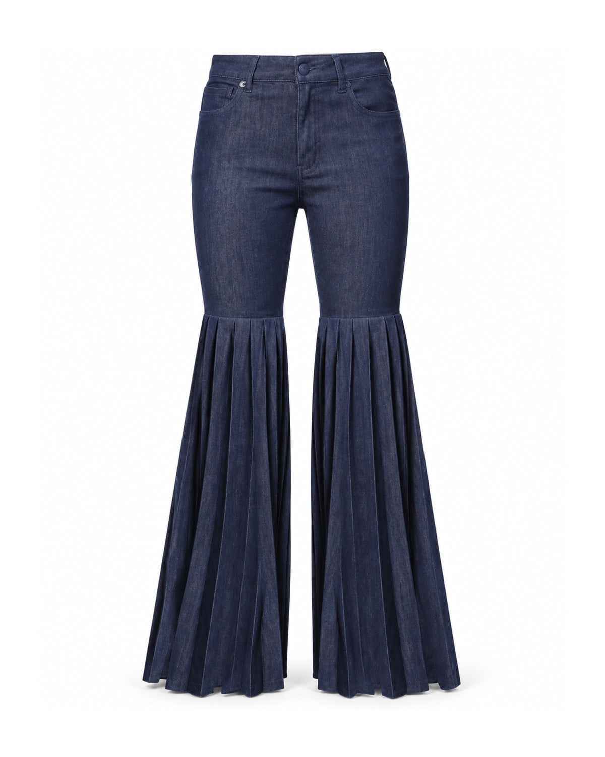 AMOSA – JEANS FLARE CON FONDO PLISSETTATO