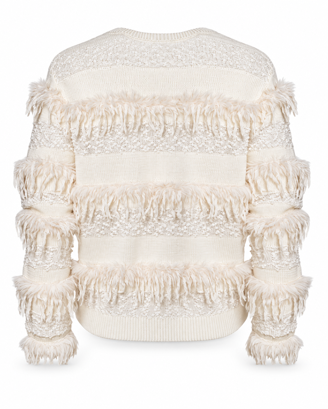AMOSA – MAGLIA PANNA CON PIUME