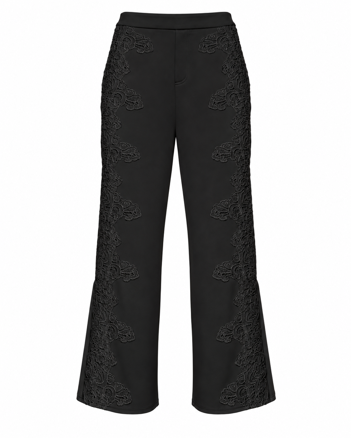 AMOSA – PANTALONE TUTA CON INSERTI IN PIZZO FLOREALE