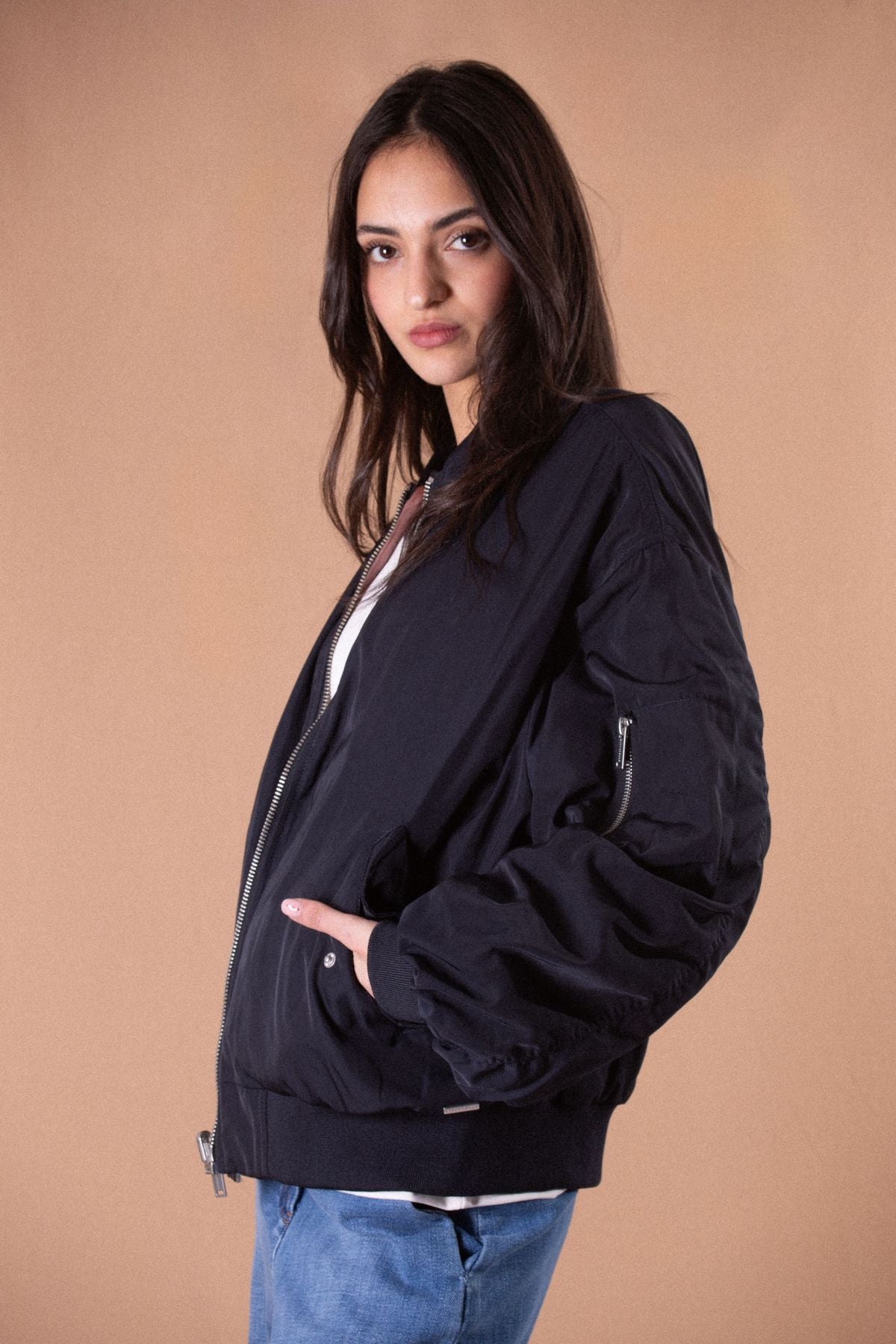 RINO E PELLE BOMBER JACKET REVERSIBILE