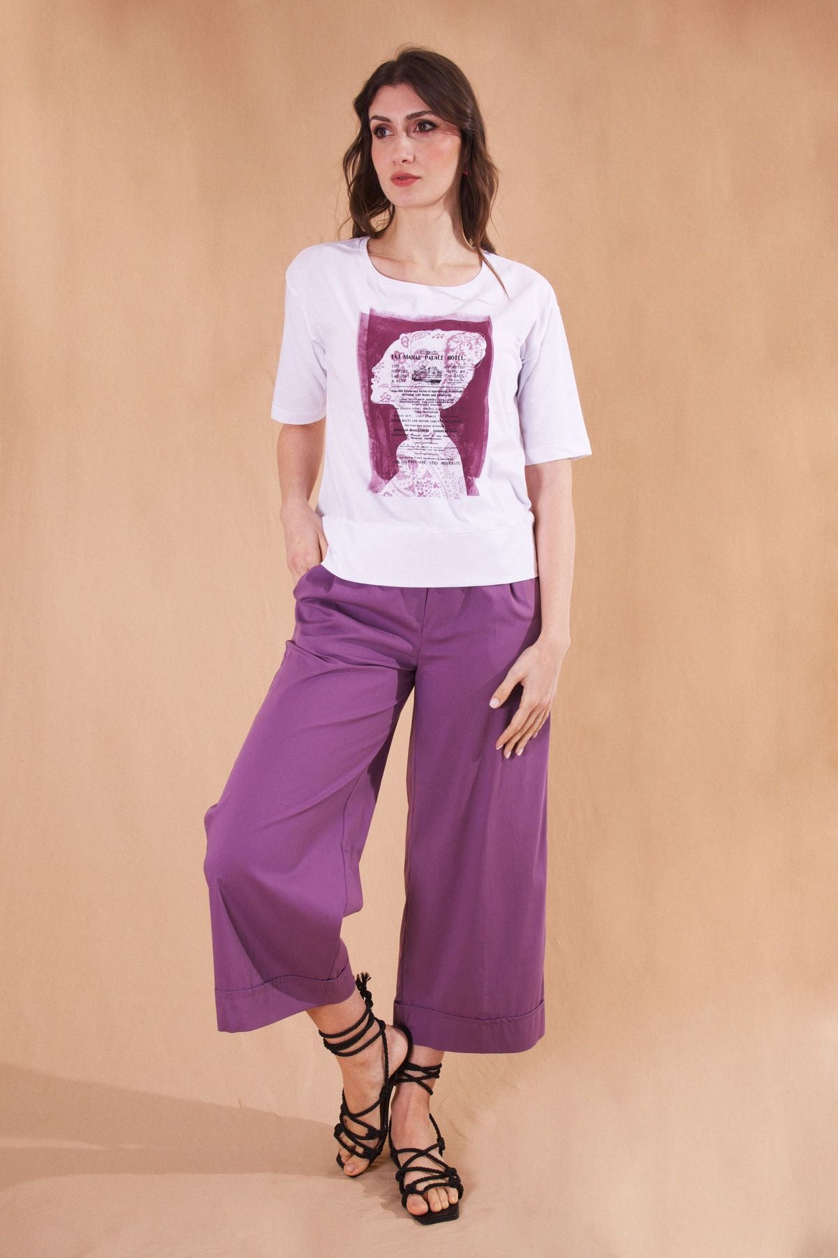 ANNA SERAVALLI T-SHIRT CON STAMPA