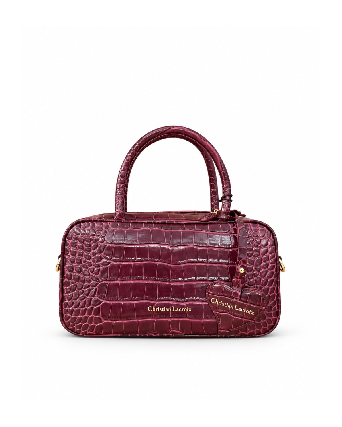 CHRISTIAN LACROIX – BORSA ZOÉ IN PELLE STAMPA COCCO