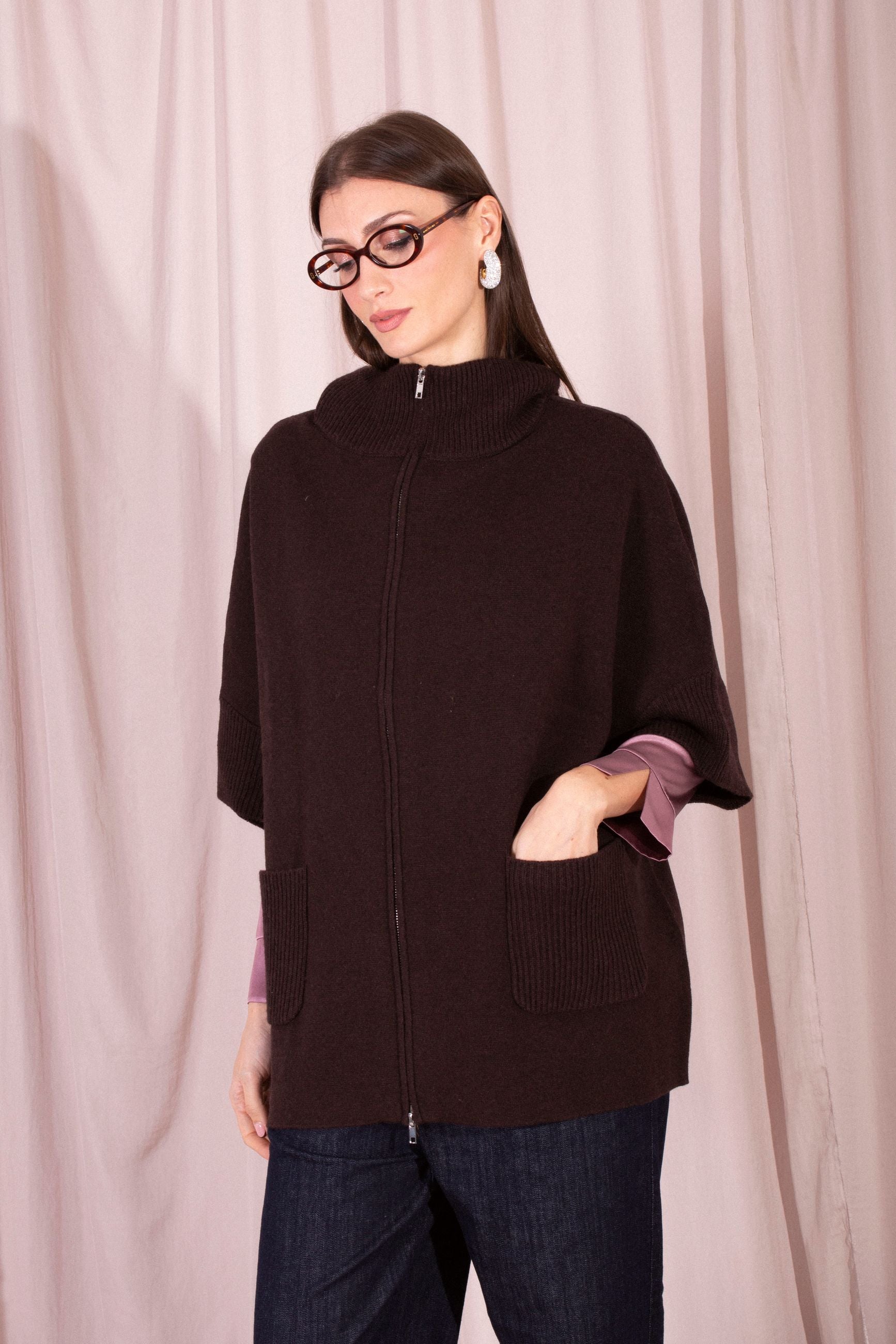 MAIDA MILA PONCHO CON ZIP