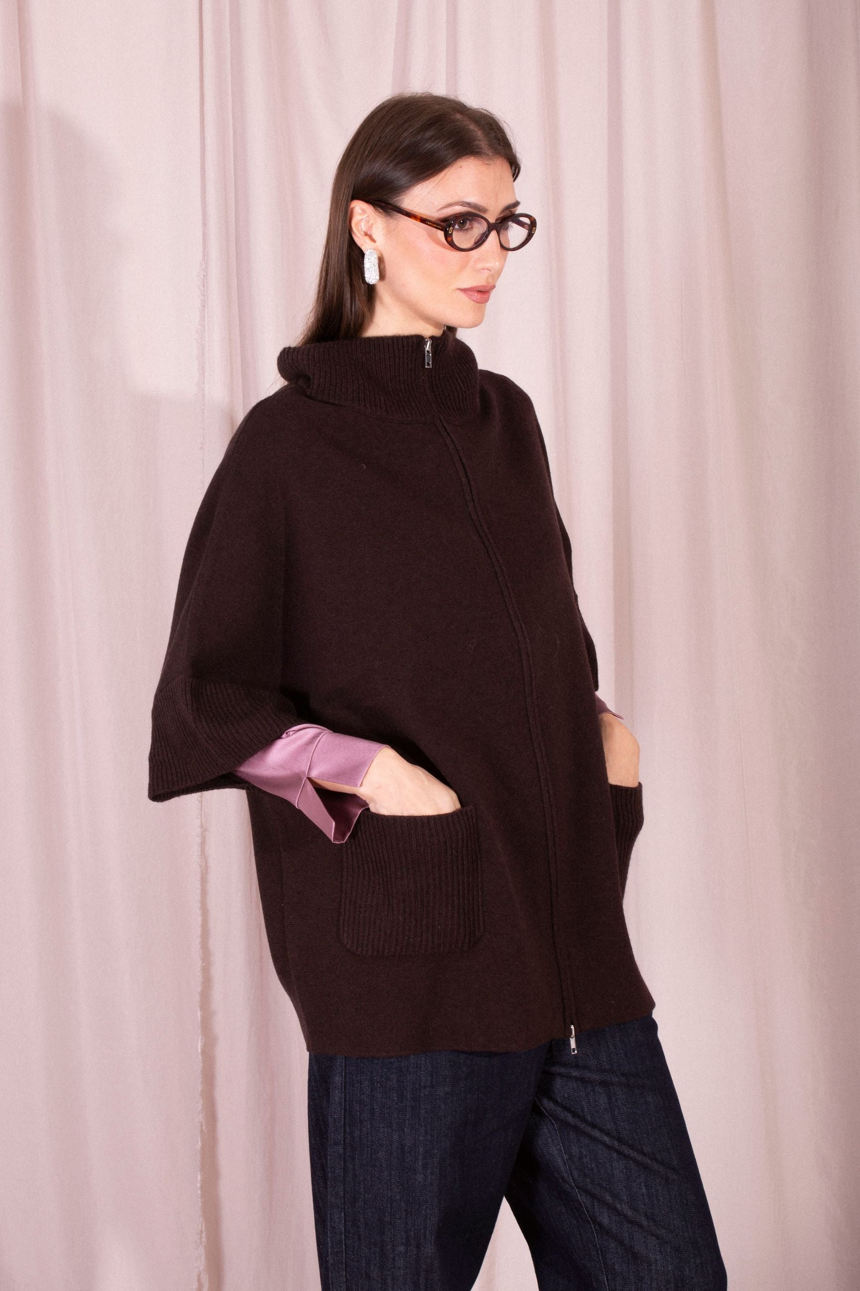 MAIDA MILA PONCHO CON ZIP