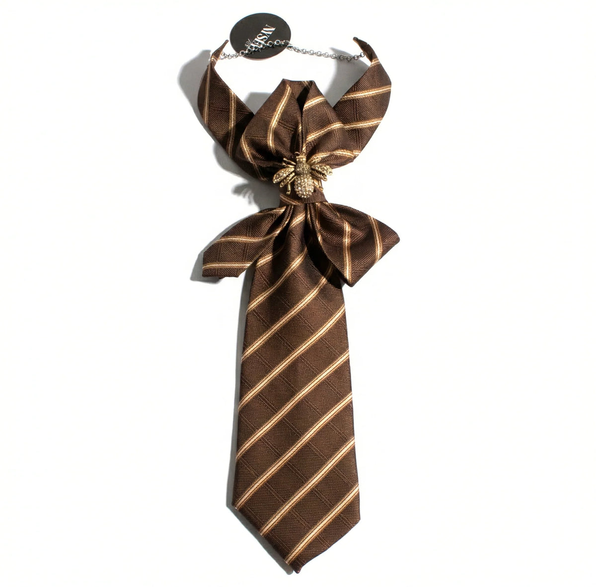 NYSIA CRAVATTA BROWN BEE
