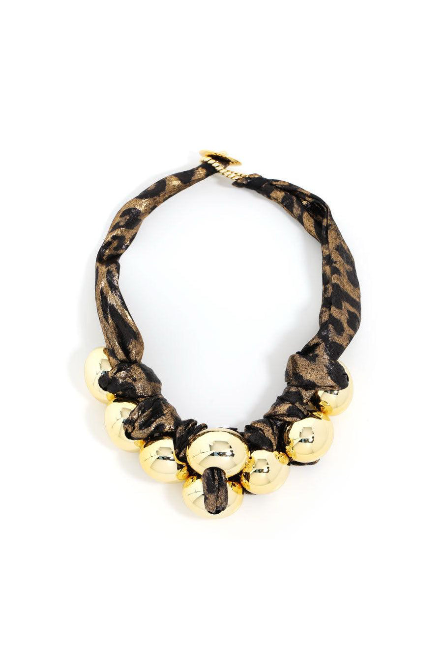 SOSOUD COLLANA IN ACCIAIO E TESSUTO