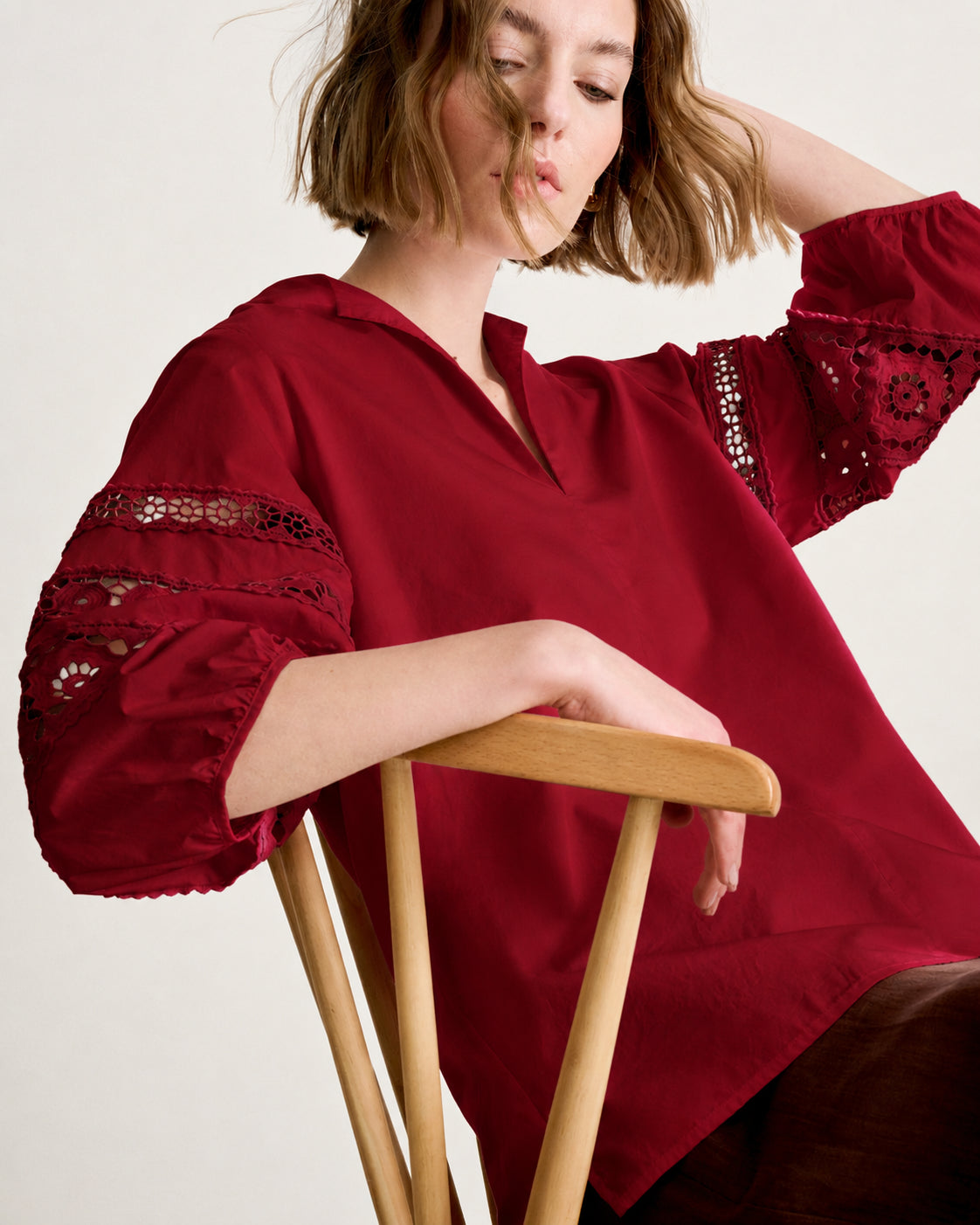 MAIDA MILA BLUSA RICAMATA