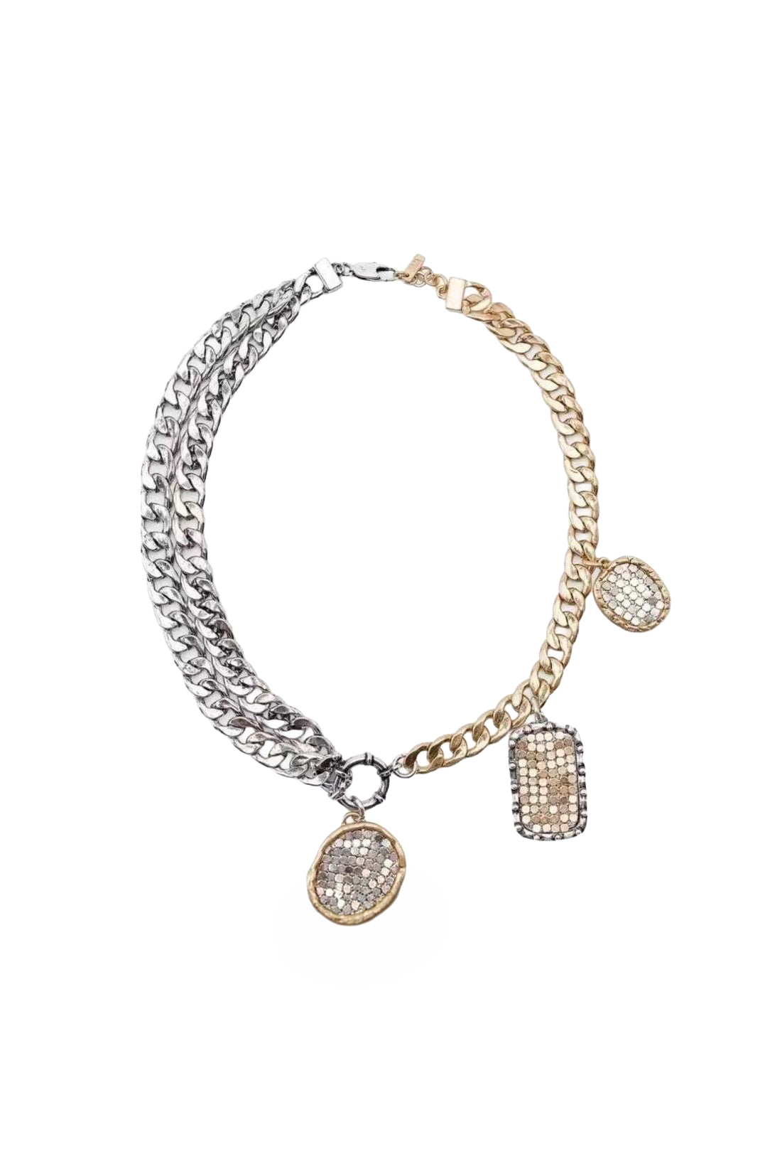 SOSOUD COLLANA IN ACCIAIO BICOLOR