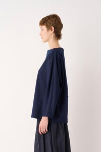 MEIMEIJ – BLUSA AMPIA CON SCOLLO A BARCA
