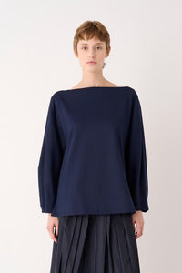 MEIMEIJ – BLUSA AMPIA CON SCOLLO A BARCA