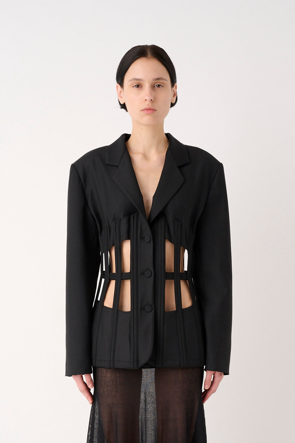 MEIMEIJ – GIACCA BUSTINO CON APERTURE CUT-OUT