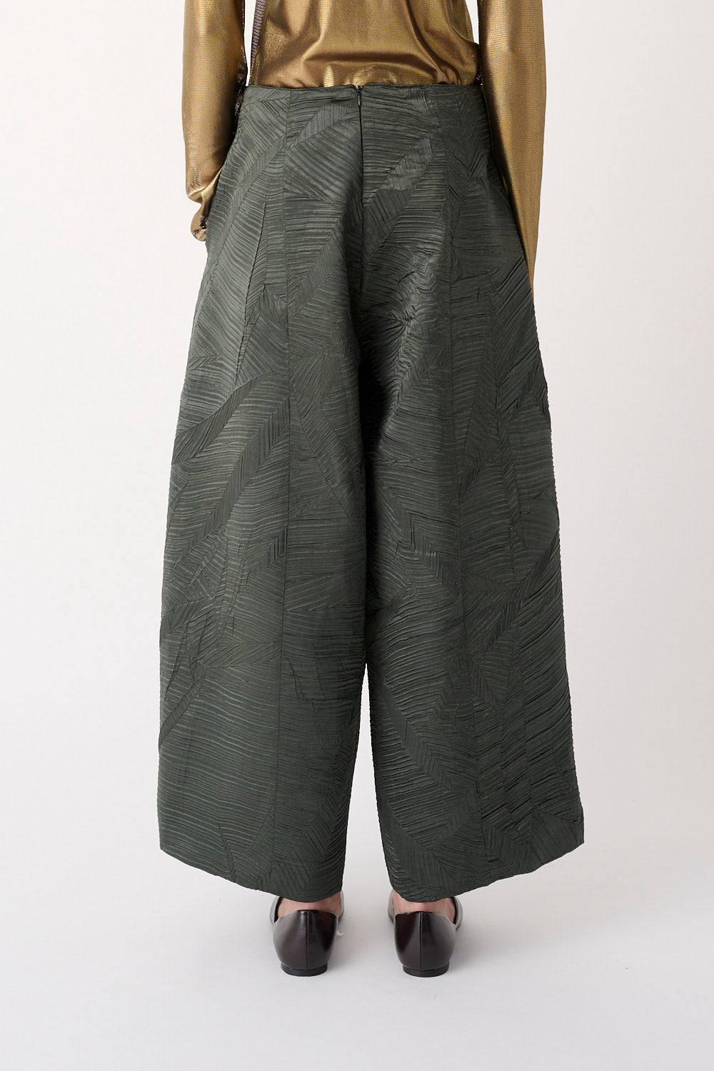 MEIMEIJ – PANTALONE AMPIO JACQUARD CON MOTIVO GEOMETRICO