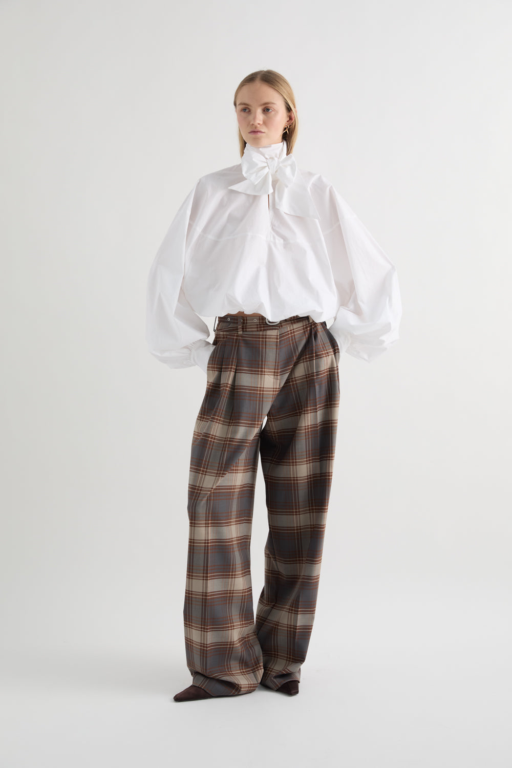 MEIMEIJ – PANTALONE PALAZZO CHECK
