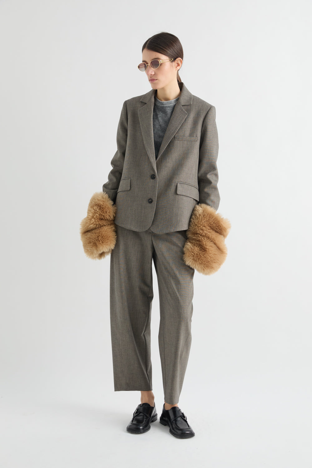 MEIMEIJ – GIACCA BLAZER SARTORIALE CON CINTURINO POSTERIORE