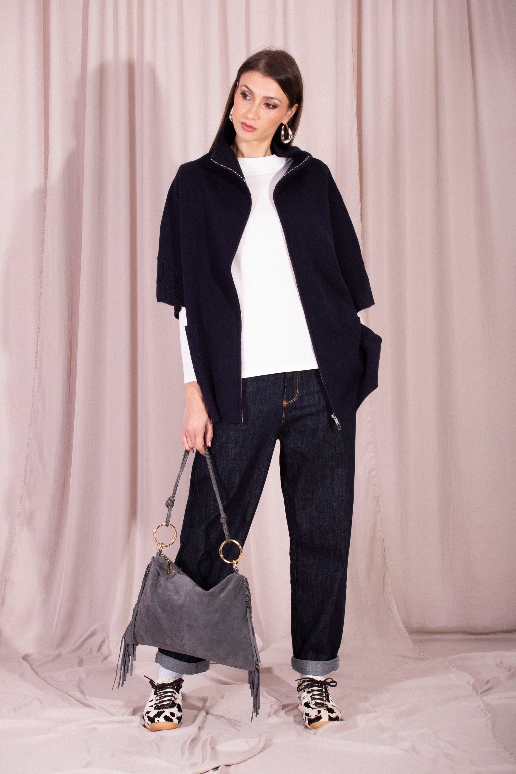 MAIDA MILA PONCHO CON ZIP