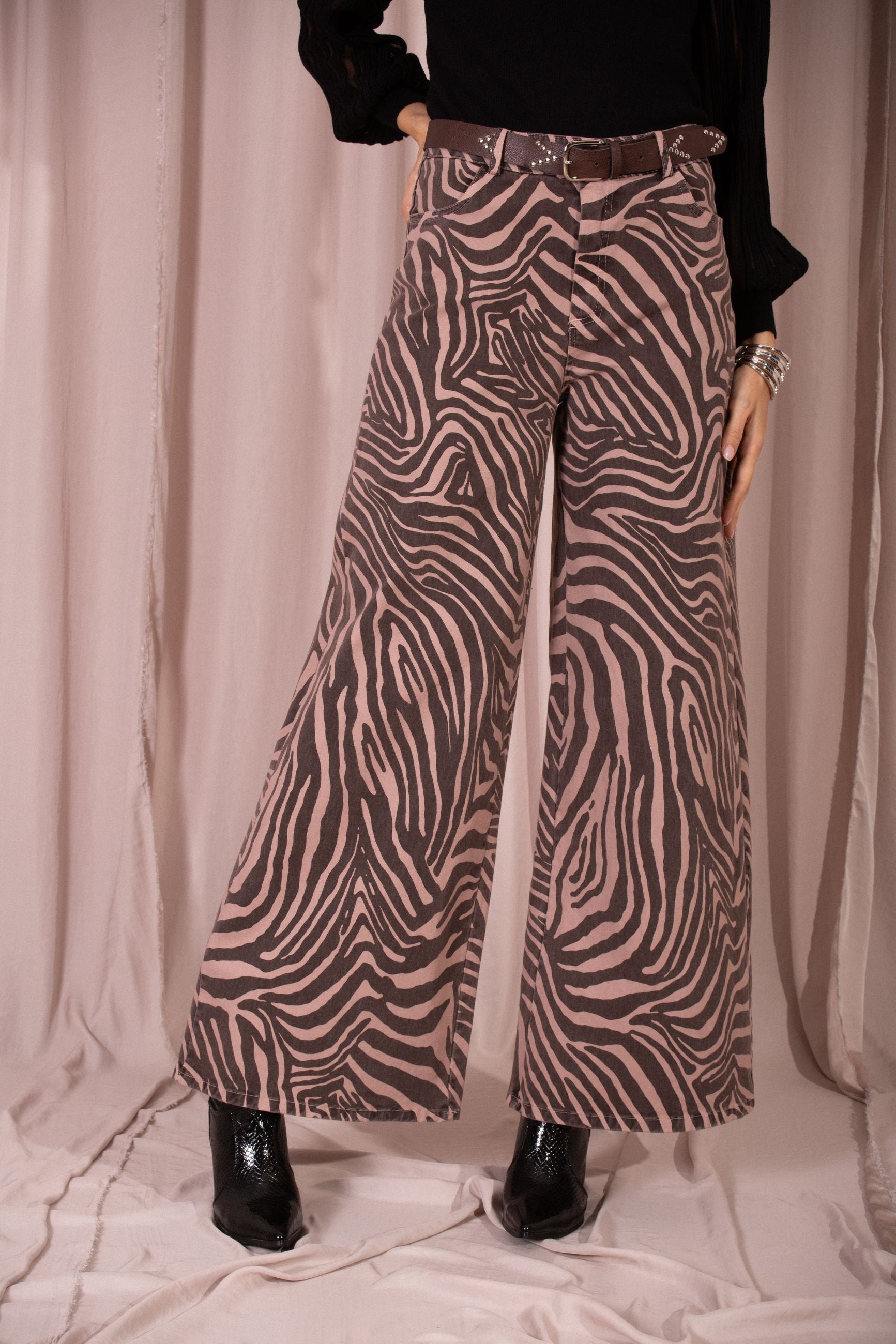 ZAHJR PANTAPALAZZO ZEBRATO