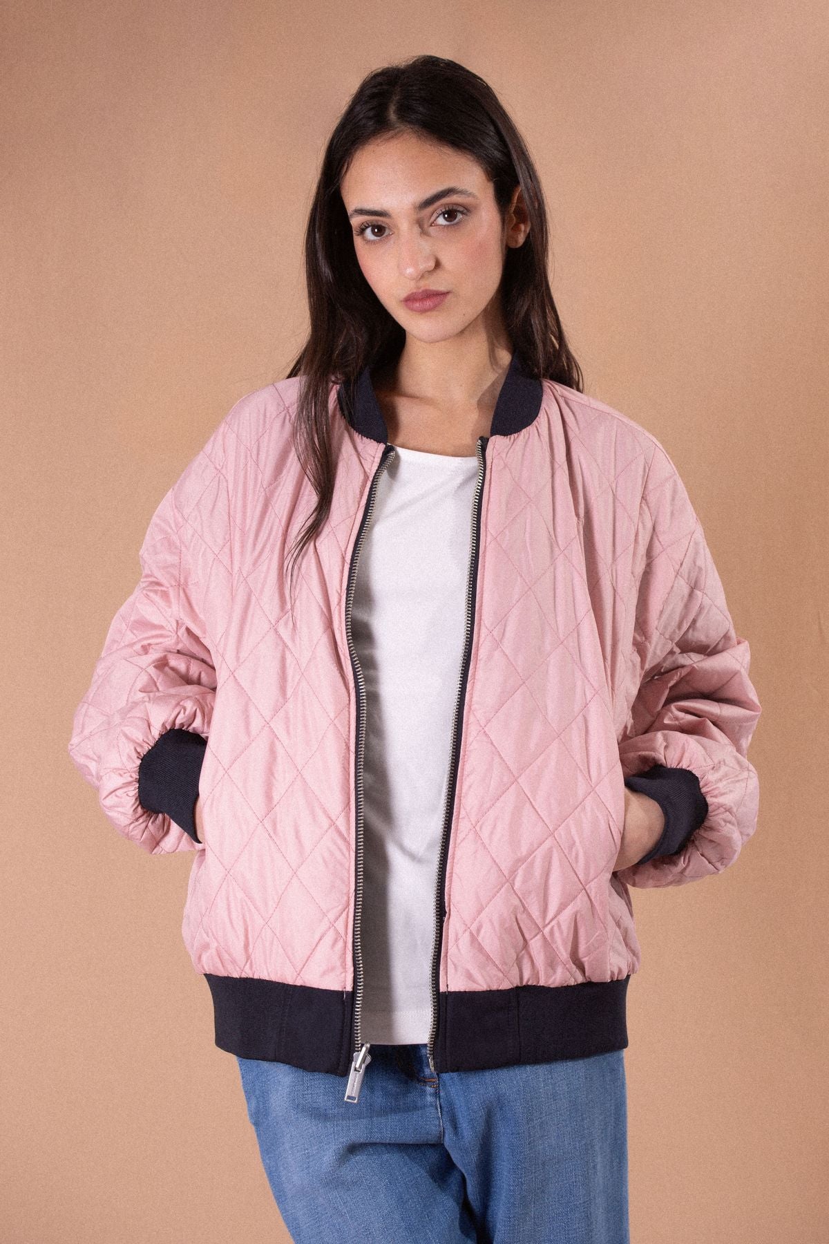 RINO E PELLE BOMBER JACKET REVERSIBILE