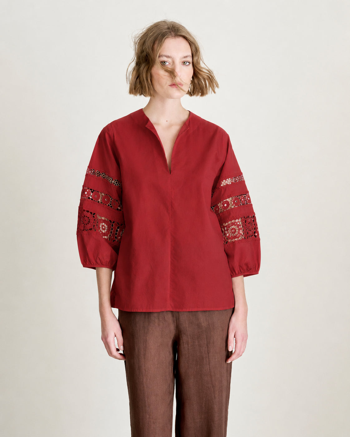 MAIDA MILA BLUSA RICAMATA