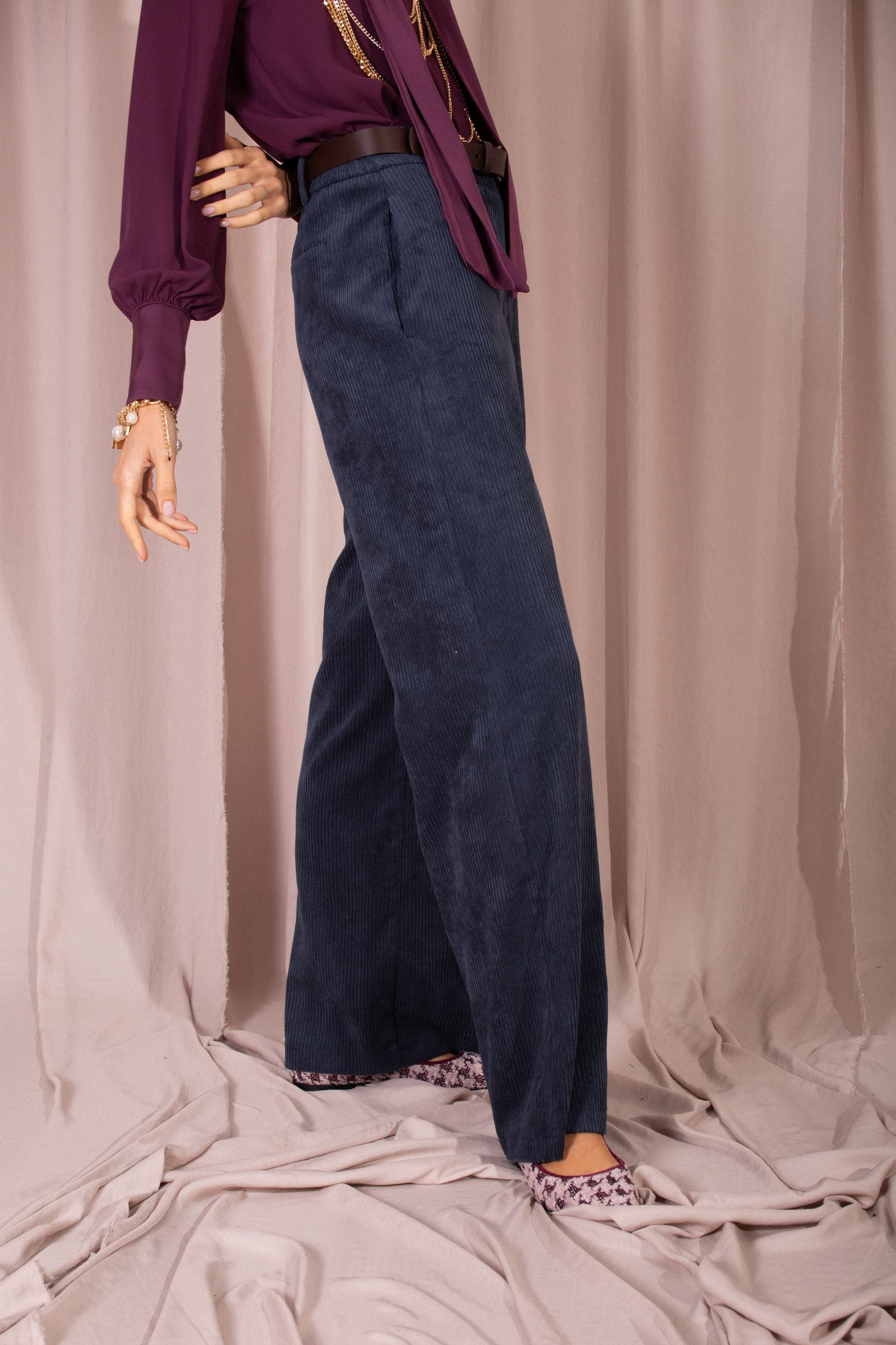 ZAHJR PANTAPALAZZO VELLUTO