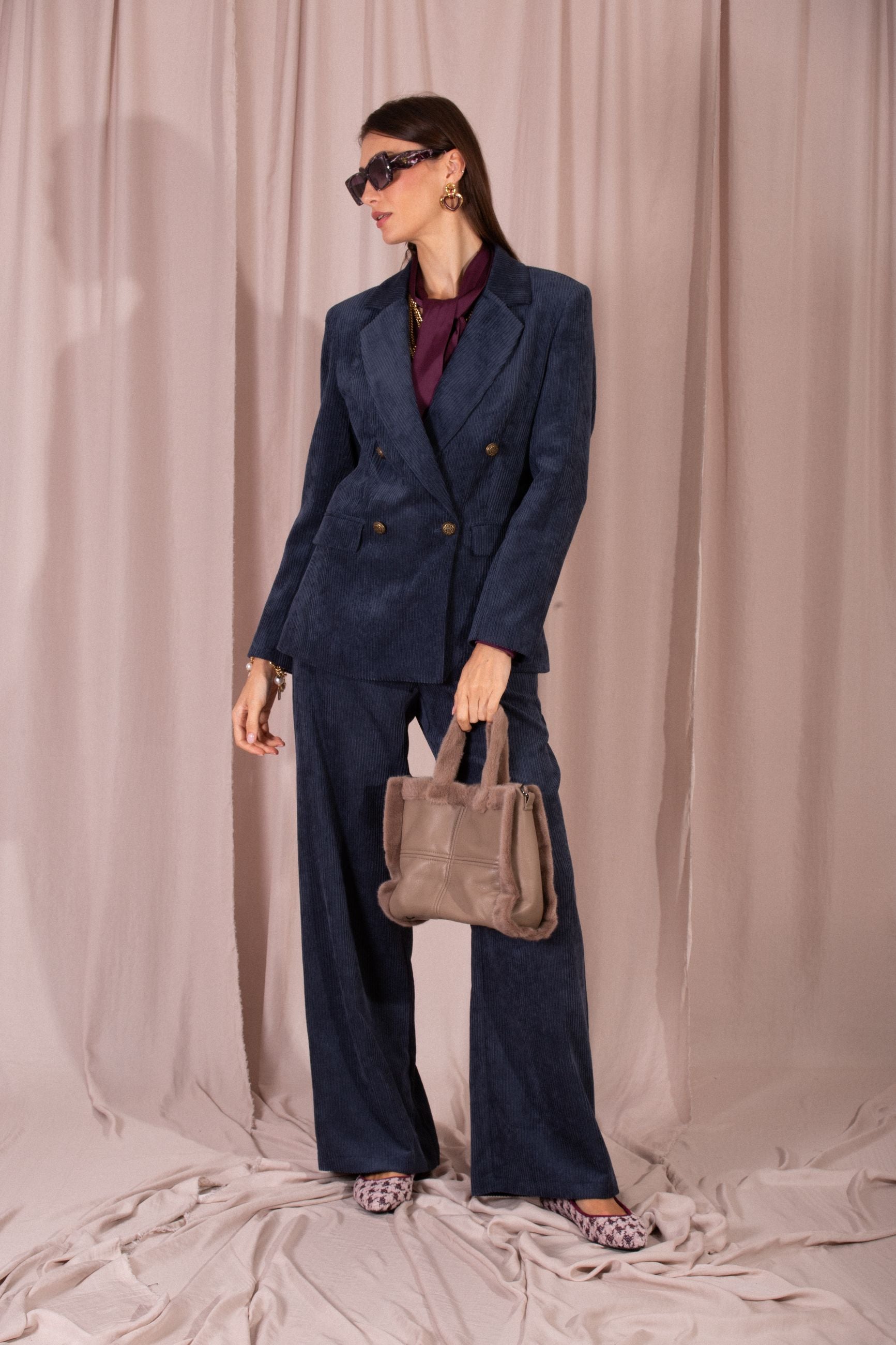 ZAHJR PANTAPALAZZO VELLUTO