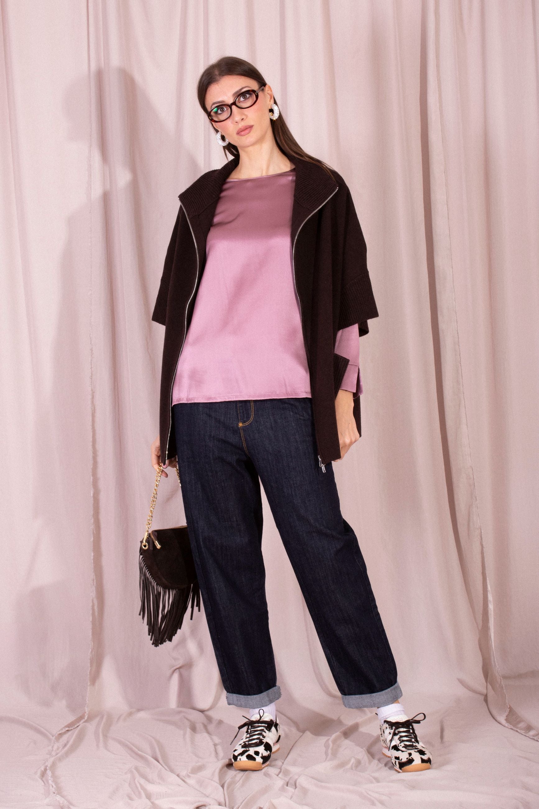 MAIDA MILA PONCHO CON ZIP