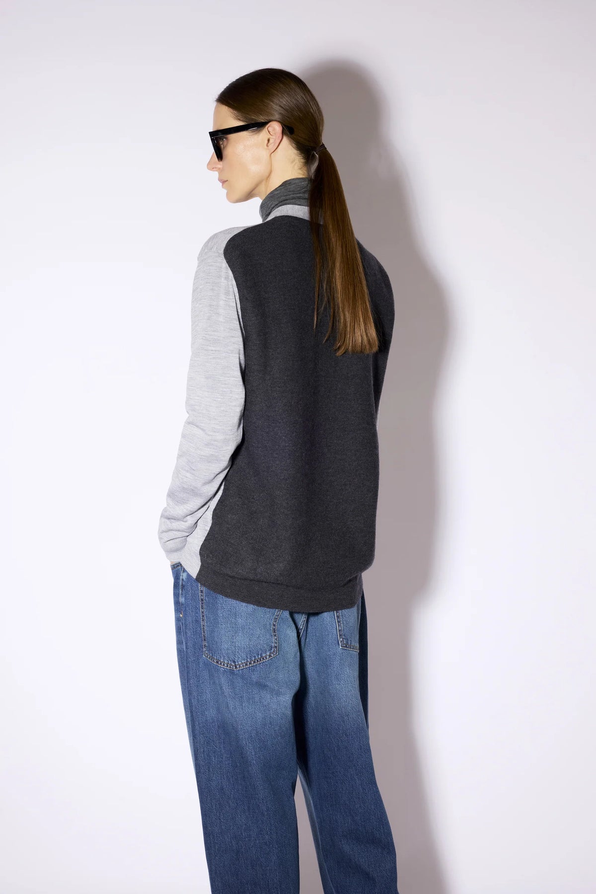 LIVIANA CONTI – CARDIGAN LENA BICOLOR IN LANA MERINO
