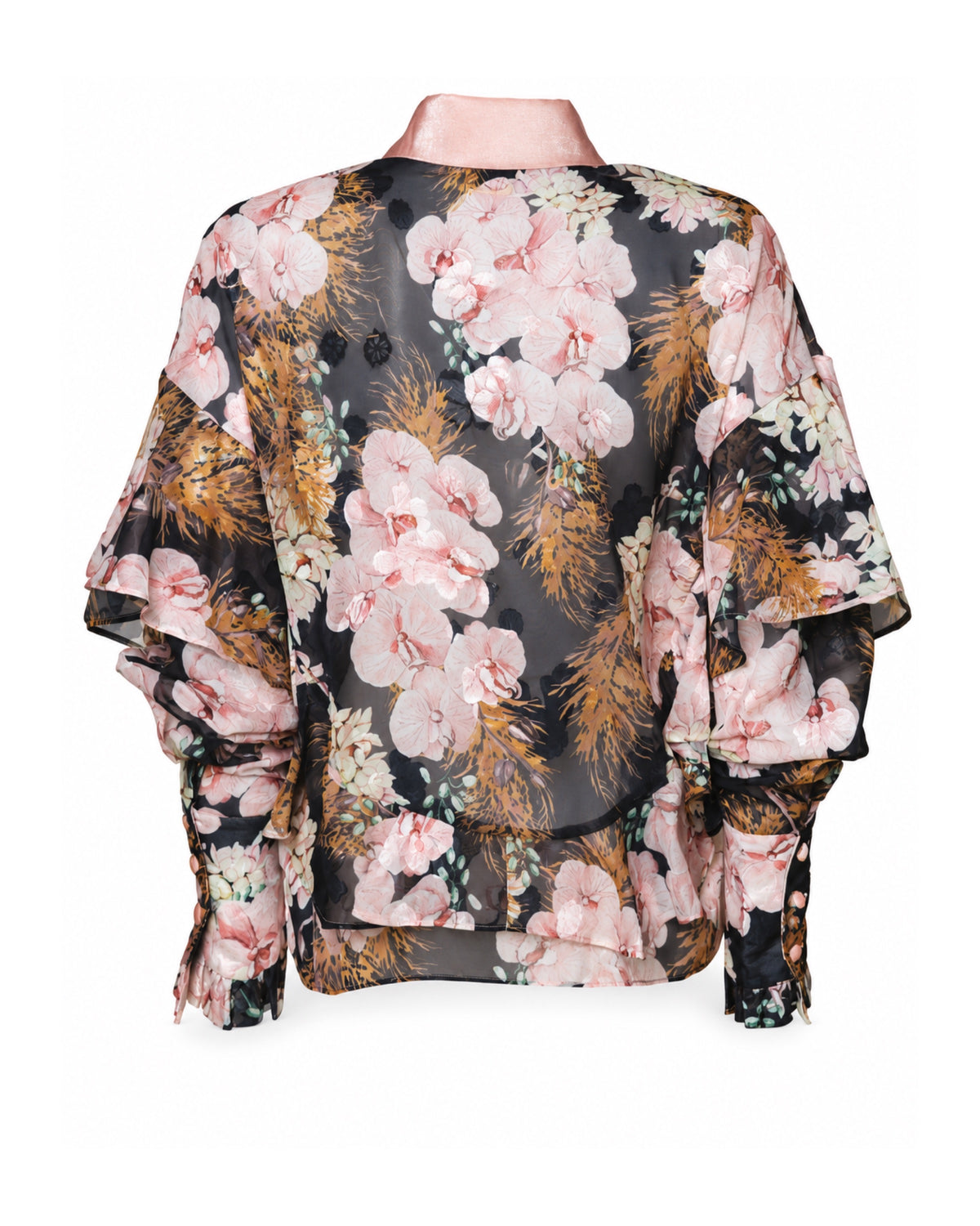 AMOSA – CAMICIA FLOREALE CON MANICHE A BALZE