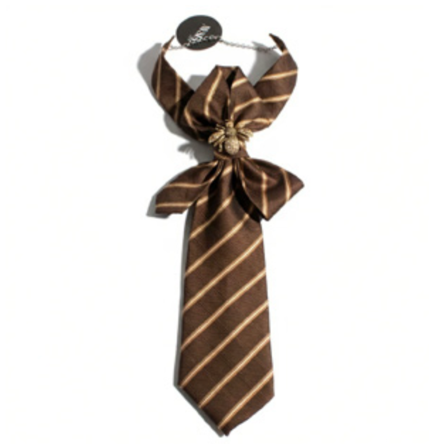 NYSIA CRAVATTA BROWN BEE