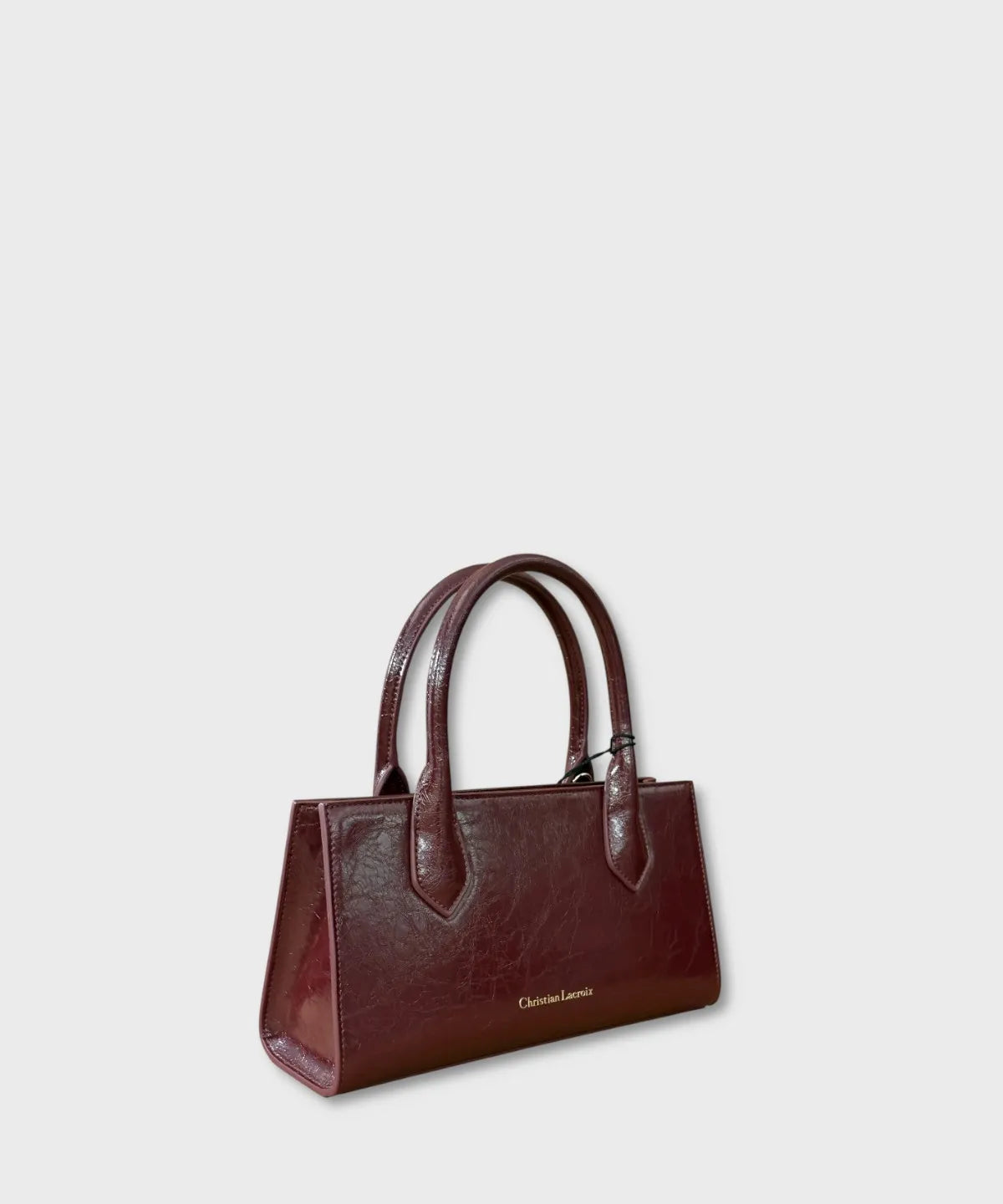 Christian Lacroix – Borsa Brigitte Bordeaux in Pelle Effetto Invecchiato