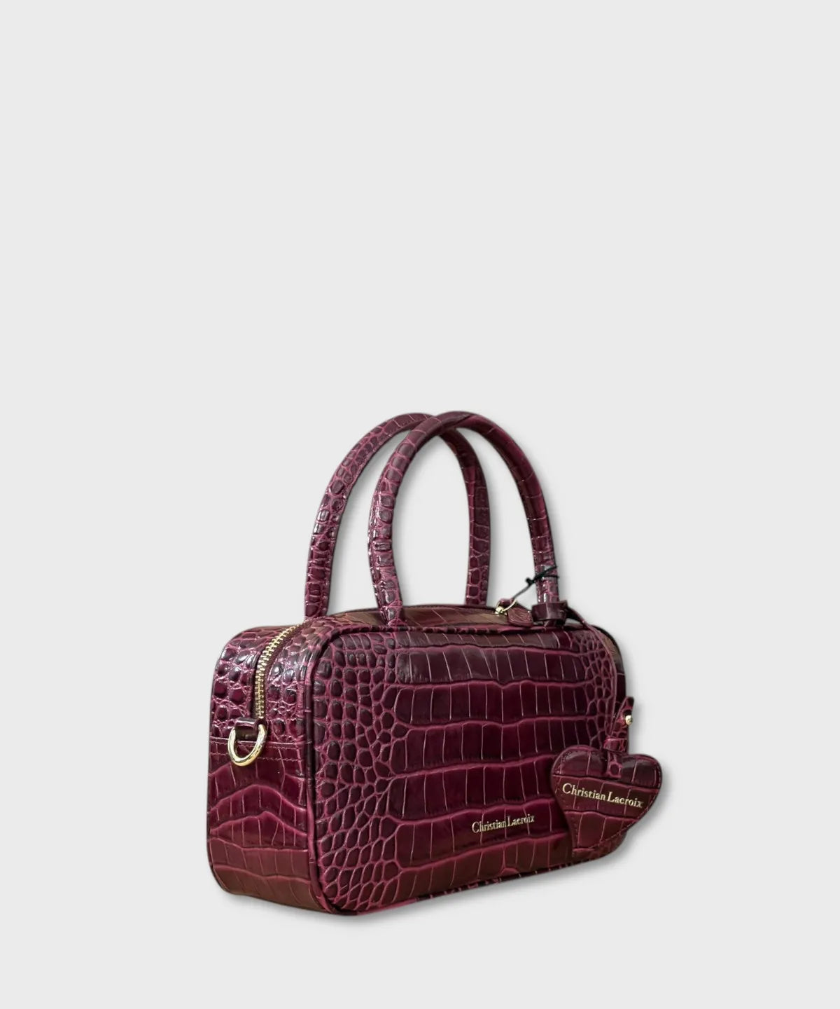 Christian Lacroix – Borsa Zoé Burgundy con Stampa Cocco