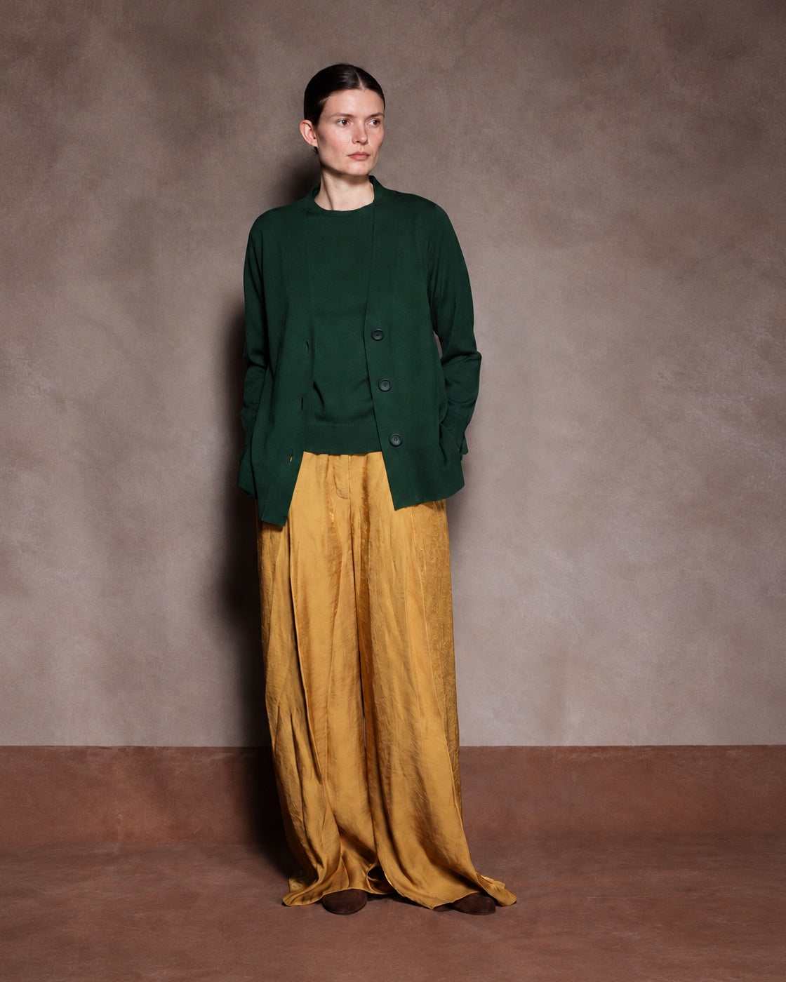 QUILISIA – CARDIGAN DARK GREEN